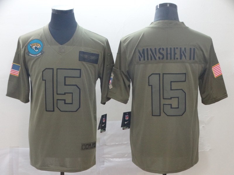 Men's Jacksonville Jaguars Gardner Minshew II #15 Brown Jersey